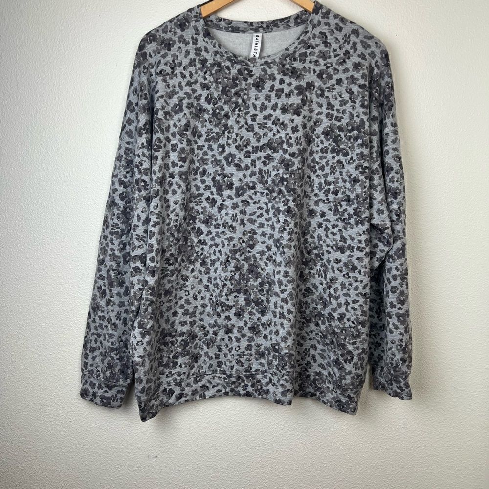 Athleta Studio To Street Splatter Sweatshirt Camo Size XL
